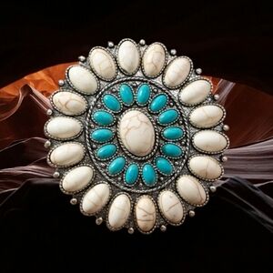 Southwestern Style Howlite Brooch